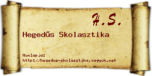 Hegedűs Skolasztika névjegykártya